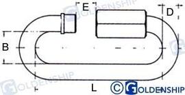 Grillete Ovalado Inox 4mm