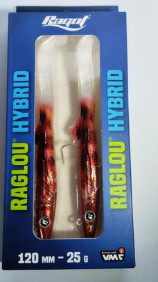 Señuelo vinilo  Raglou Hybrid120mm-25GRAMOS