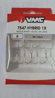 Anzuelo VMC 7547 Hybrid 1X Strong tin 5ud