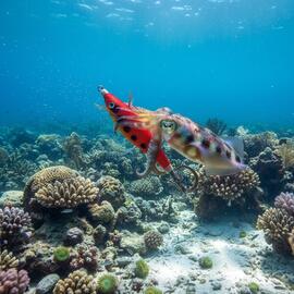 Señuelo Calamar BEGIX S-ORANGE DOTS NAT.