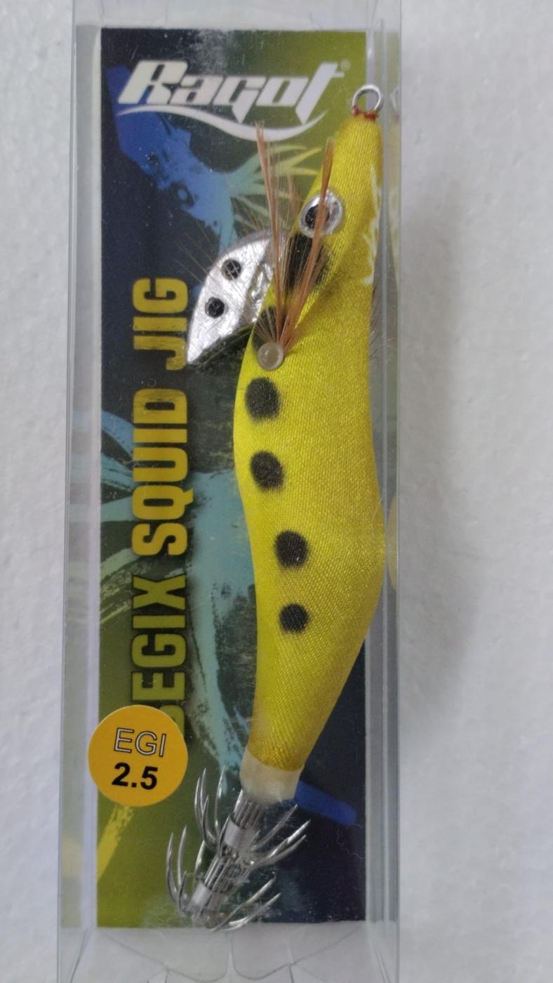 Señuelo Calamar BEGIX GAMBA 2.5 YELLOW DOTSNATURAL