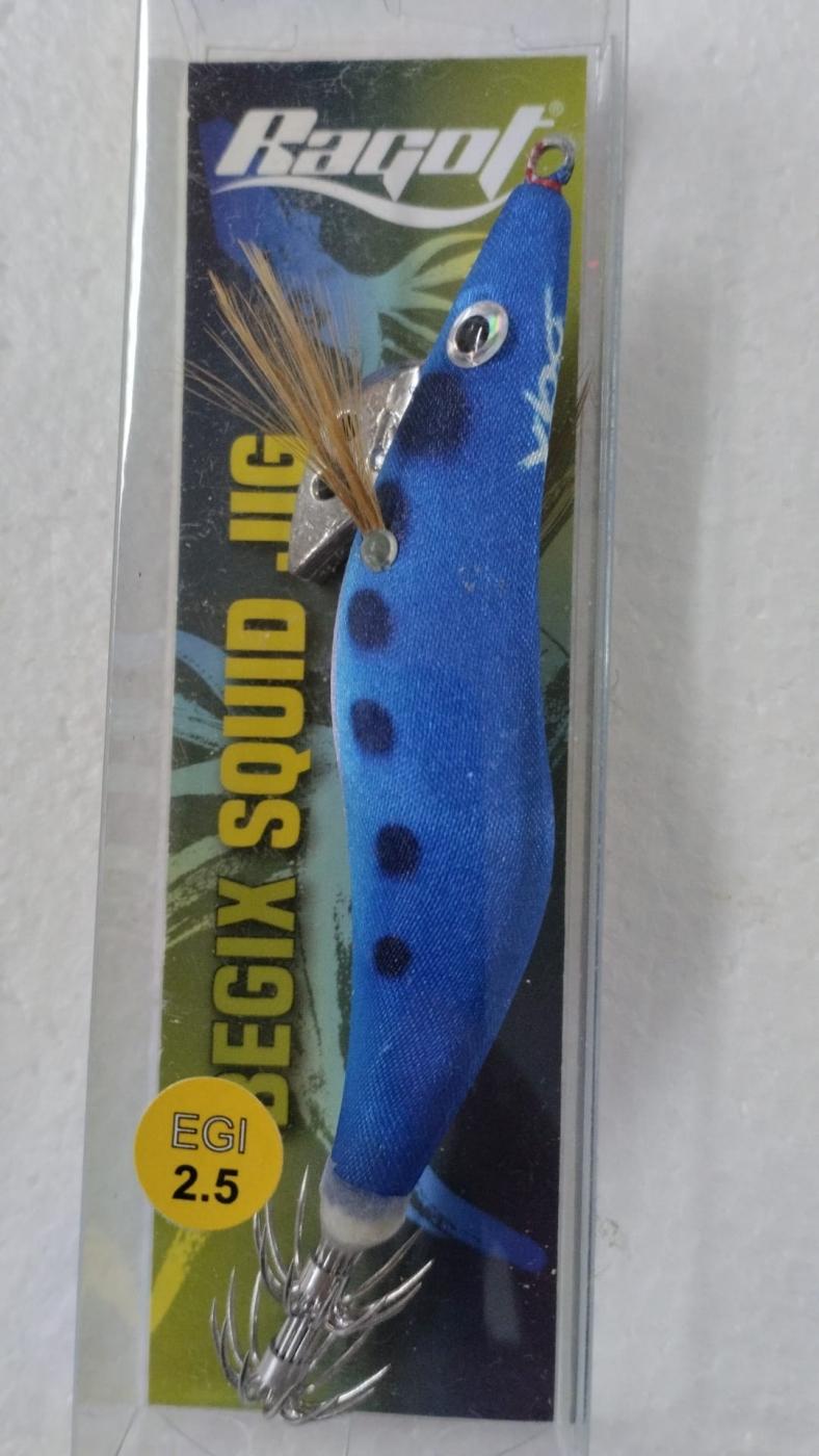 Señuelo Calamar BEGIX GAMBA 2.5 BLUE PINK DOTS NAT