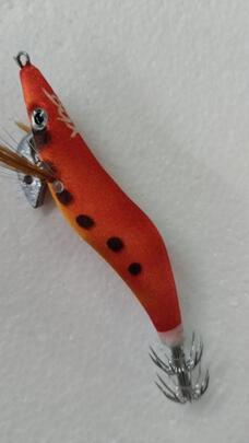 Señuelo Calamar BEGIX GAMBA 2.5 ORANGE DOTSNATURAL