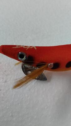 Señuelo Calamar BEGIX GAMBA 2.5 ORANGE DOTSNATURAL