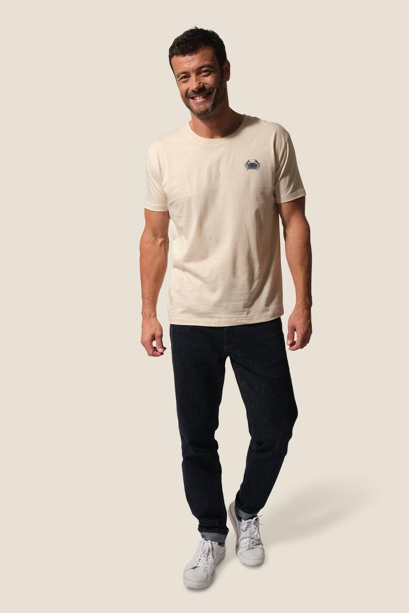 Camiseta cuello redondo CREW-BEIGE