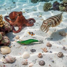 Señuelo Calamar BEGIX GAMBA 3.0 GREEN PINK NAT