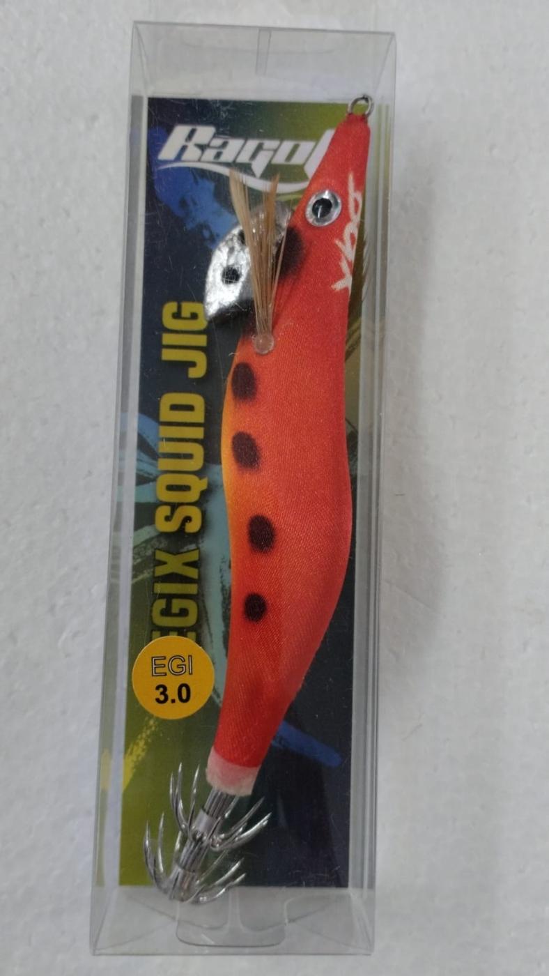 Señuelo Calamar BEGIX GAMBA 3.0 ORANGE DOTS NATURA