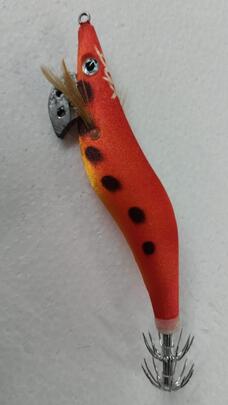 Señuelo Calamar BEGIX GAMBA 3.0 ORANGE DOTS NATURA