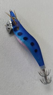 Señuelo Calamar BEGIX GAMBA 3.0 BLUE PINK DOTS NAT