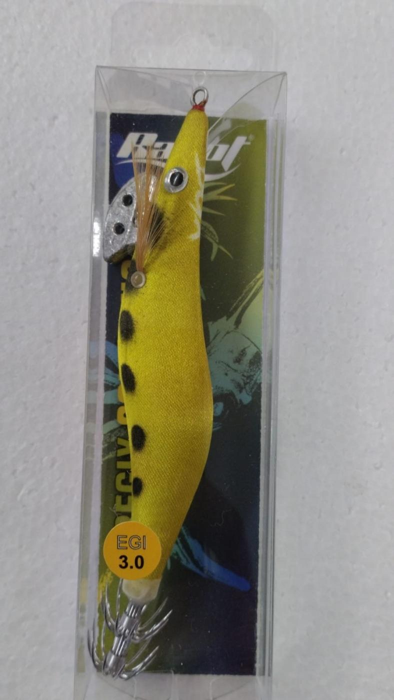 Señuelo Calamar BEGIX GAMBA 3.0 YELLOW DOTS NATURA