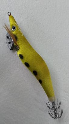 Señuelo Calamar BEGIX GAMBA 3.0 YELLOW DOTS NATURA